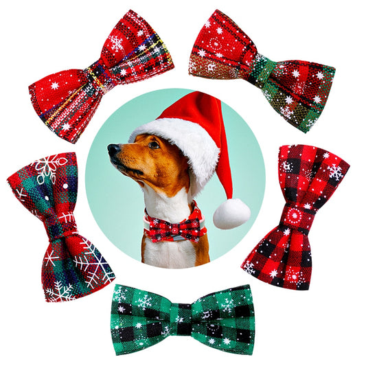 Dog Christmas Bowtie (Dog Collar Accessories)