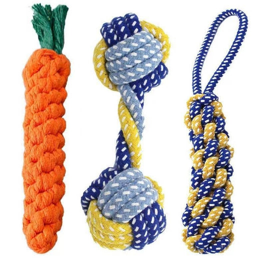 1PC Dog Toy (Carrot, Knot, Rope, Ball)